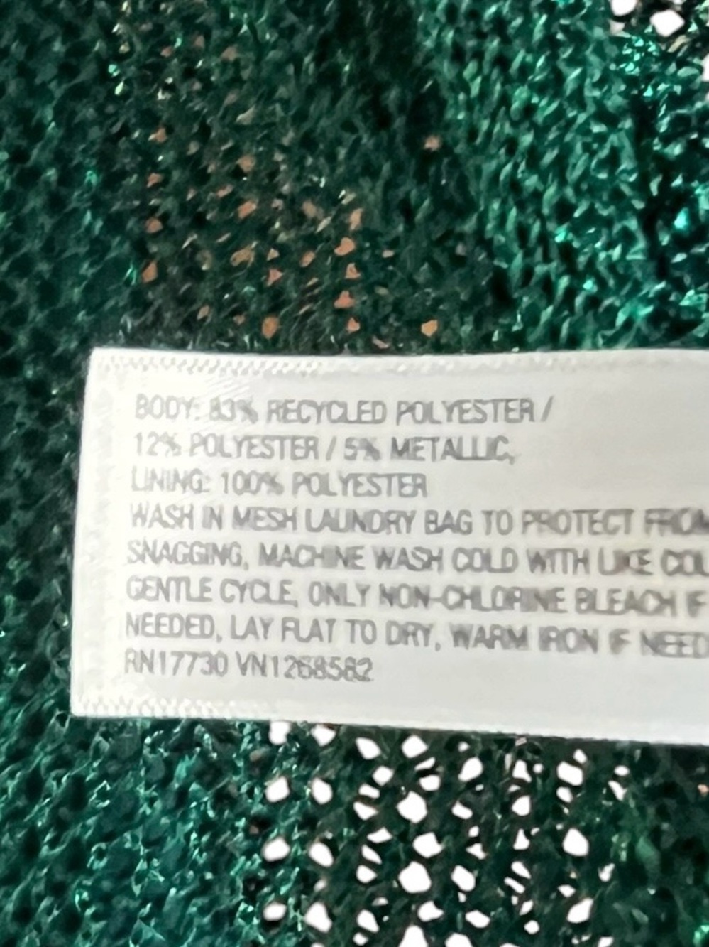 a.new day Emerald Green Metallic Crochet Maxi Dress - Size M - Picture 8 of 9
